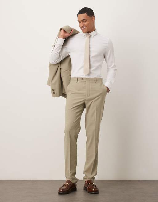 Mango - Pantaloni slim sartoriali verde pallido in coordinato, 2 di 5