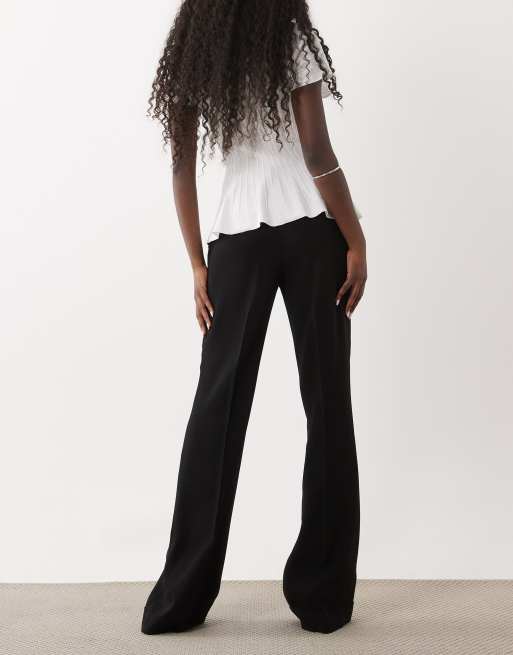 Mango pantaloni svasati con cucitura frontale neri, 5 di 5