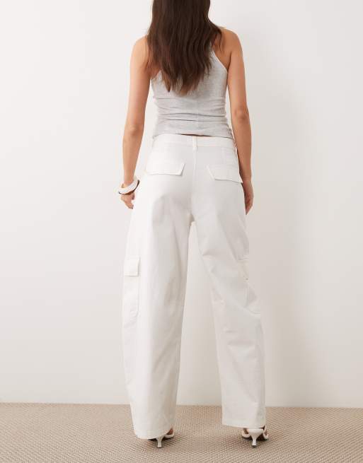 Mango - Papaya - Hvide utility-jeans i 100% bomuld, 3 af 5