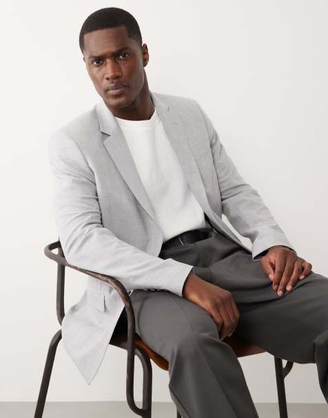 Mango Paris - Blazer de costume d'ensemble coupe ultra ajustée - Taupe - view 1