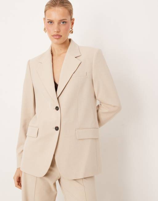 Mango - Paris - Blazer sartoriale color crema in coordinato