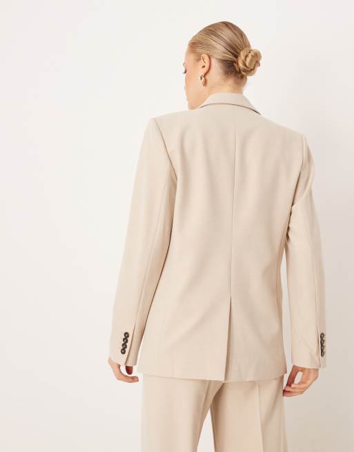 Mango - Paris - Cremefarvet skræddersyet blazer - Del af sæt, 4 af 4