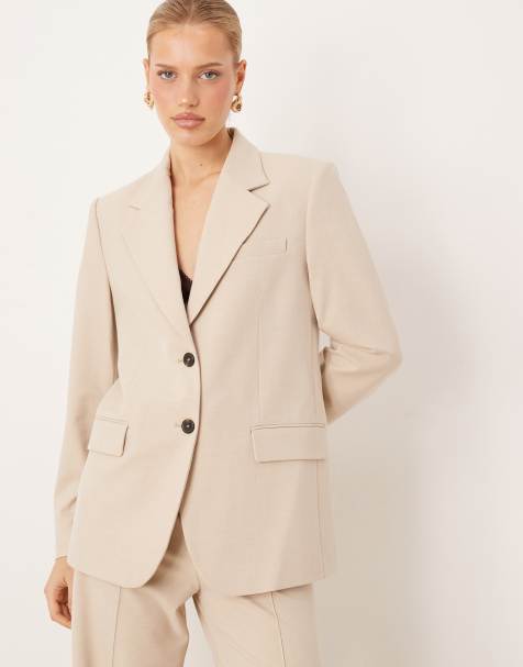 Mango - Paris - Elegante blazer in crème, deel van co-ord set - view 1