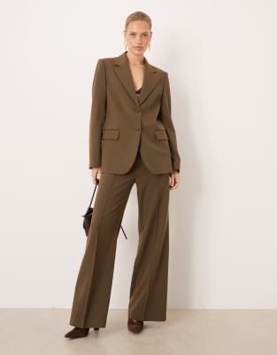 Mango - Paris - Elegante Hose in Khaki, Kombiteil-Grün