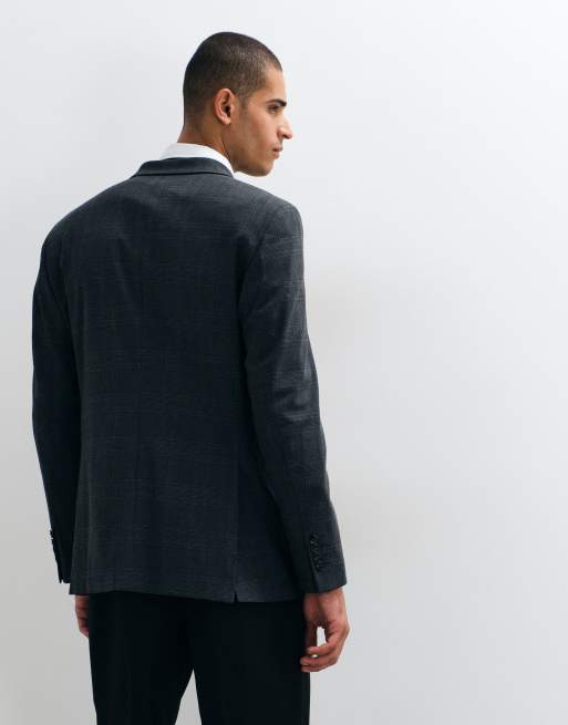 Mango Paris slim-fit pakblazer co-ord in grijs geruit, 4 van 5
