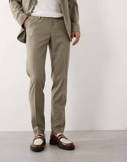 Mango - Paris - Super slim-fit broek in paddenstoelkleur, deel van co-ord set, 2 van 9