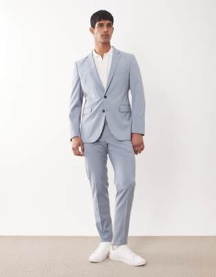 Mango Paris Super Slim Fit Suit Pants In Blue