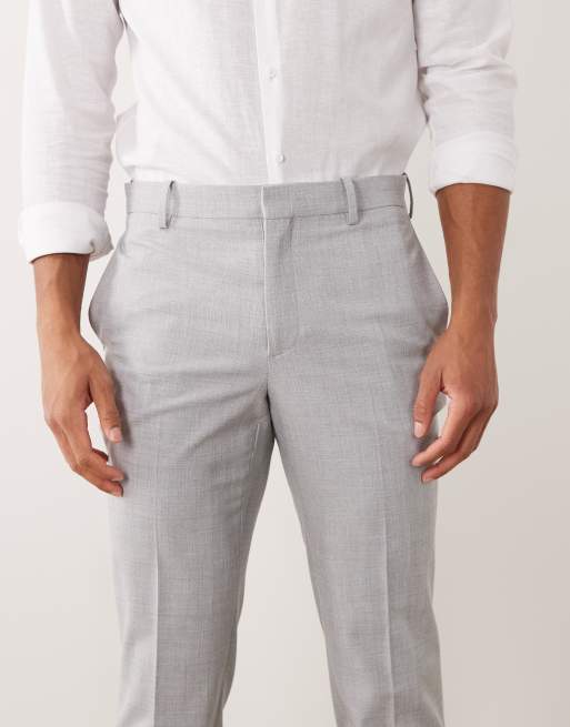 Mango Paris super slim fit suit trouser co-ord in stone, 4 of 5
