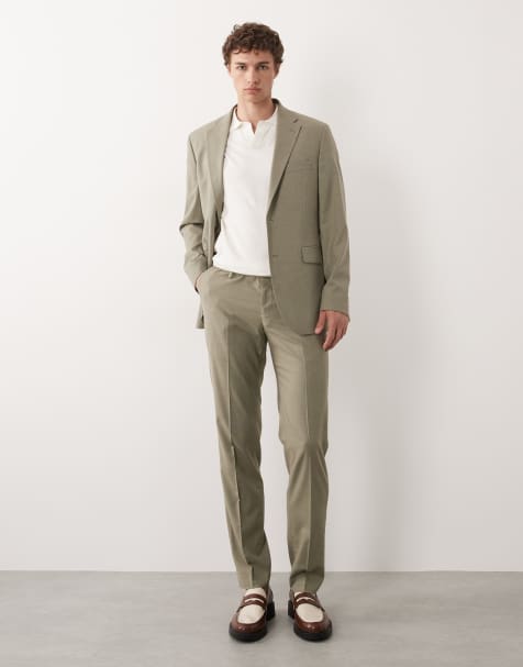 Mango Paris super slim fit trouser co-ord in mushroom