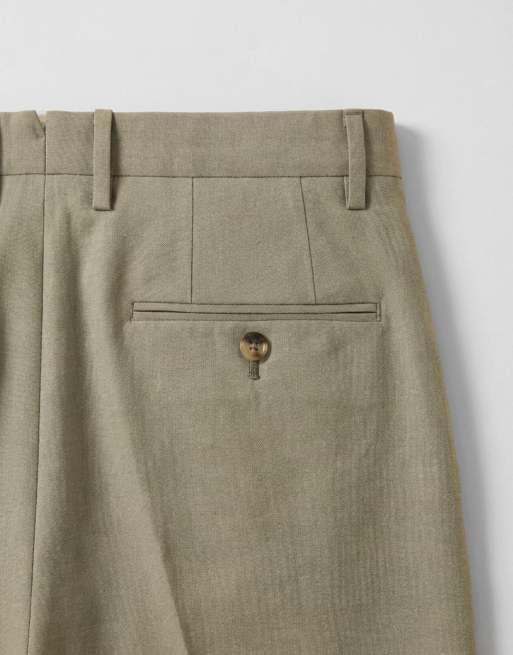 Mango Paris super slim fit trouser co-ord in mushroom, 8 of 9