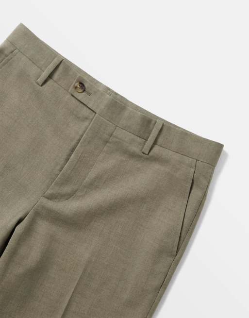 Mango Paris super slim fit trouser co-ord in mushroom, 9 of 9