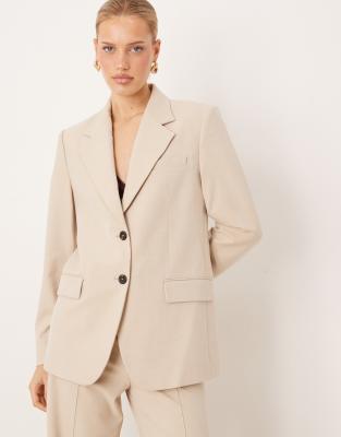 Mango Paris Tailored Blazer In White