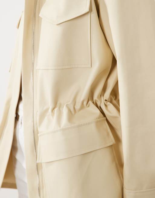 Mango - Parka cintrée à la taille - Beige, 3 de 4