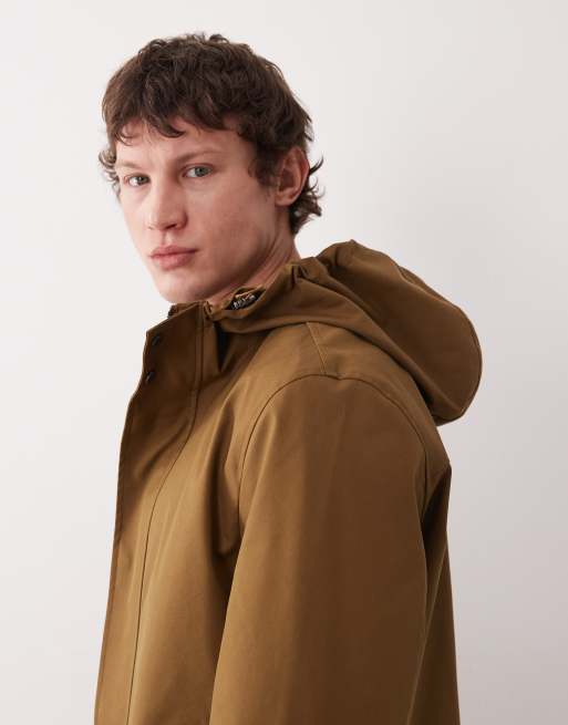 Mango - Parka in misto cotone color cuoio con cappuccio e zip, 4 di 5