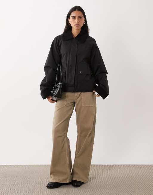 Mango parka jacket in black, 2 of 4