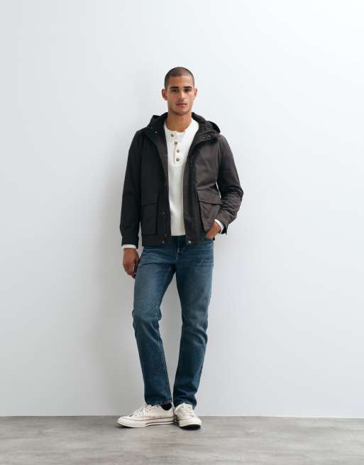 Mango parka jacket in brown, 2 of 5