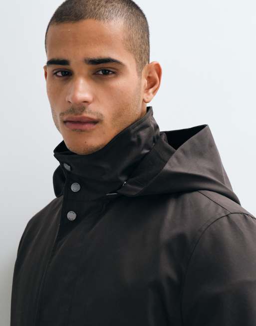 Mango parka jacket in brown, 4 of 5