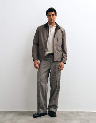 Mango Parka Jacket In Grey