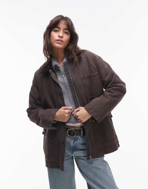 Mango - Parka rosso scuro con colletto in velluto a coste - view 1