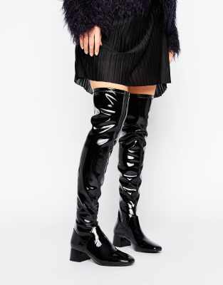 mango thigh high boots