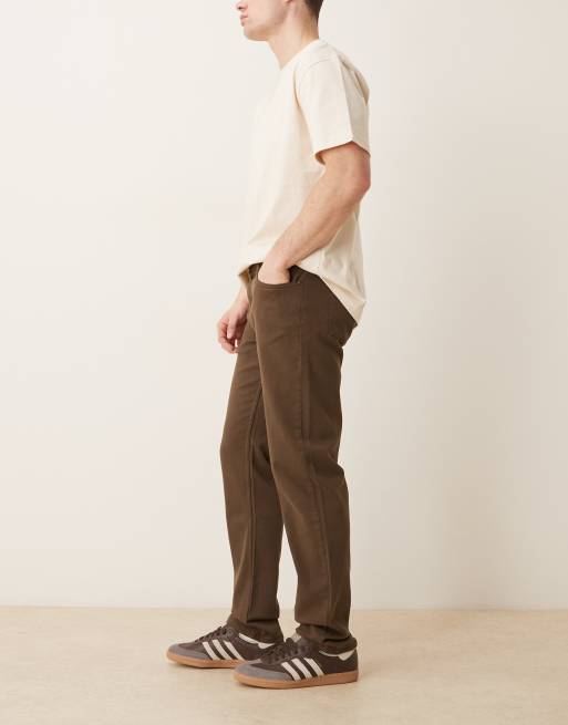 Mango – Patrick – Brązowe zwężane jeansy, 3 z 5