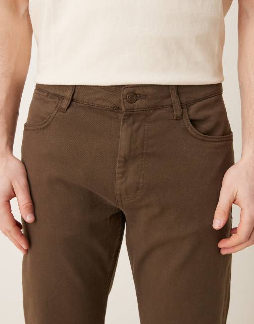 Mango – Patrick – Brązowe zwężane jeansy, 5 z 5