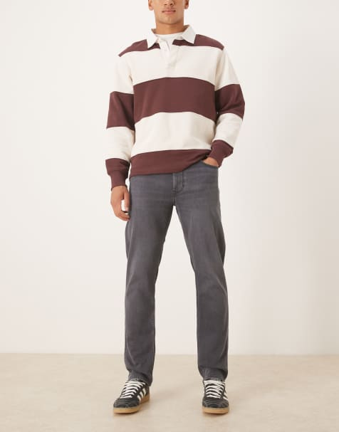 Mango Patrick cotton rich slim jeans in gray - view 1