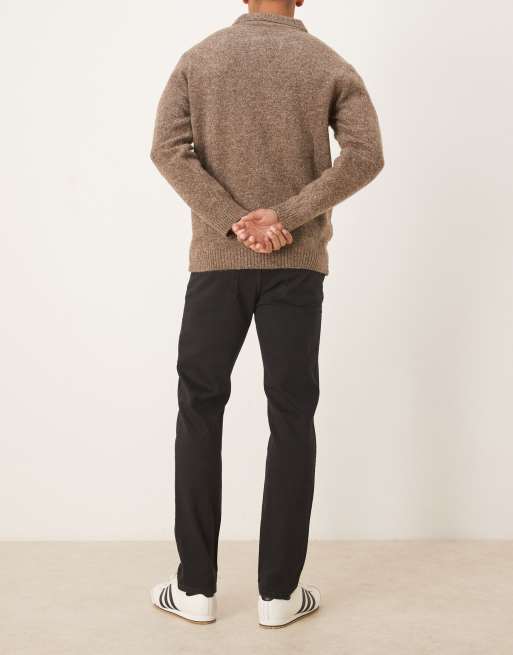 Mango – Patrick – Czarne dopasowane jeansy z mieszanki bawełny, 3 z 5