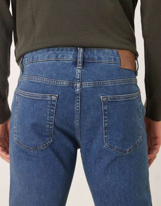 Mango – Patrick – Dopasowane niebieskie jeansy z mieszanki bawełny, 5 z 5