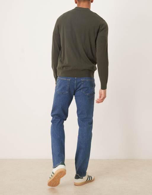 Mango - Patrick - Jeans slim in misto cotone blu medio, 3 di 5