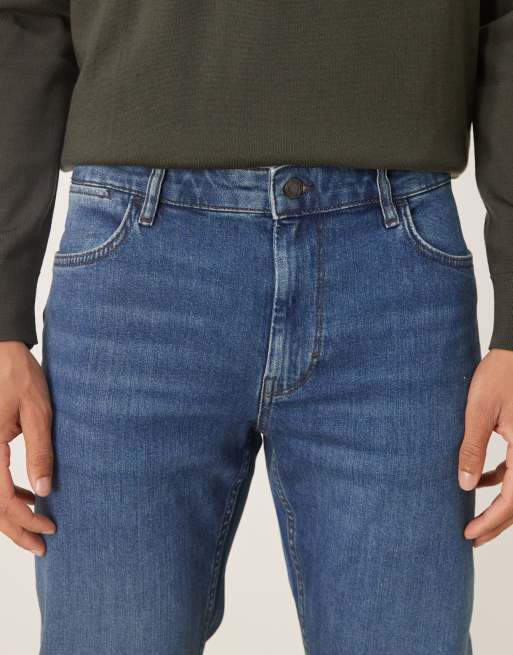 Mango - Patrick - Jeans slim in misto cotone blu medio, 4 di 5