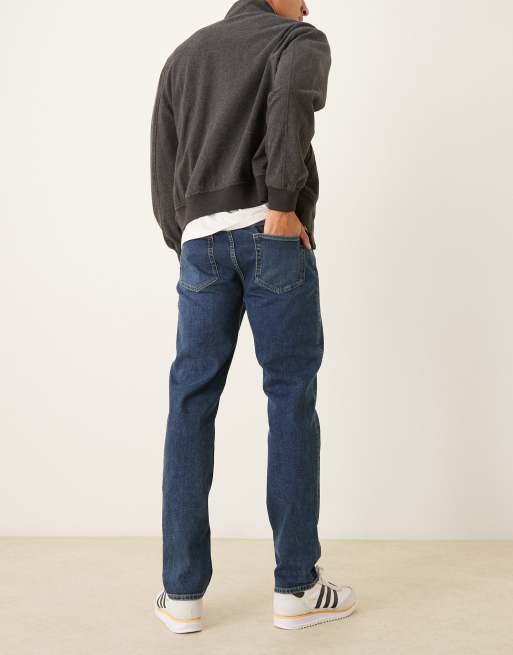 Mango - Patrick - Jeans slim in misto cotone color blu scuro, 3 di 5