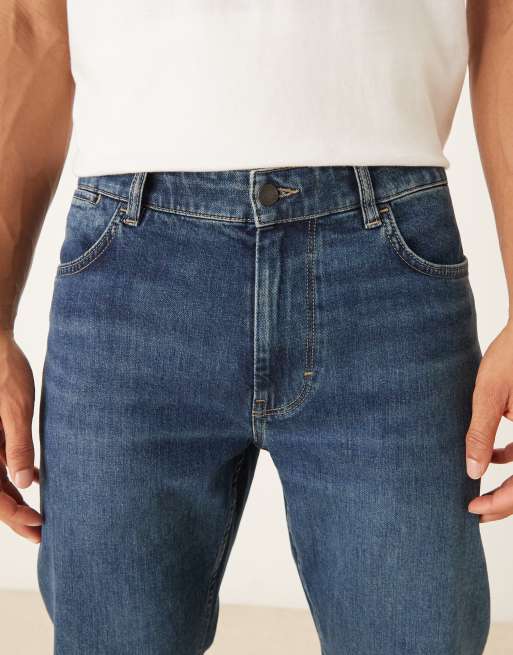 Mango - Patrick - Jeans slim in misto cotone color blu scuro, 4 di 5
