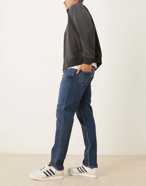 Mango - Patrick - Katoenrijke smalle jeans in donkerblauw, 2 van 5