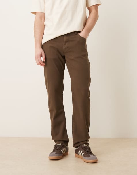 Mango – Patrick – Schmal zulaufende Jeans in Braun - view 1