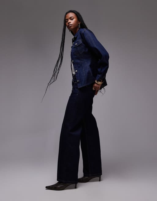Mango - Pauli - Jeans met lange pasvorm en naden aan de voorkant in indigoblauw, 2 van 5
