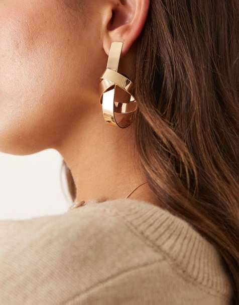 Mango - Pendants d'oreilles imposants - Doré - view 1