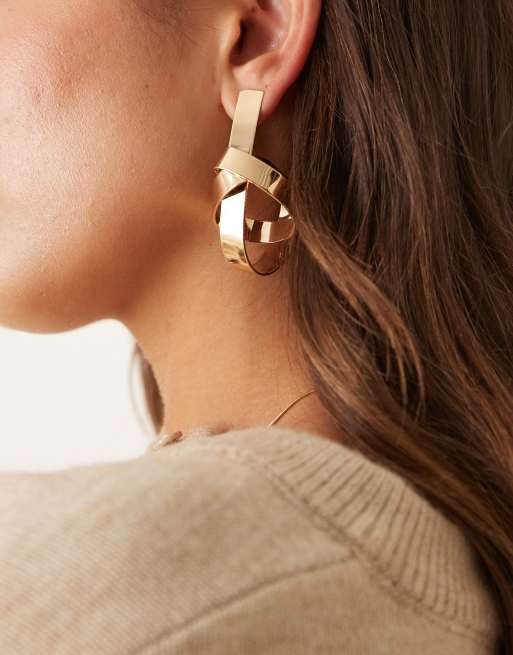 Mango - Pendants d'oreilles imposants - Doré