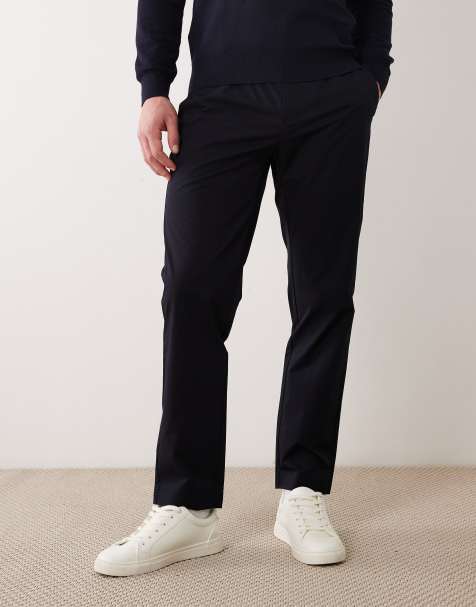 Mango perfomance thermo-regulating stretch fabric trousers in navy - view 1