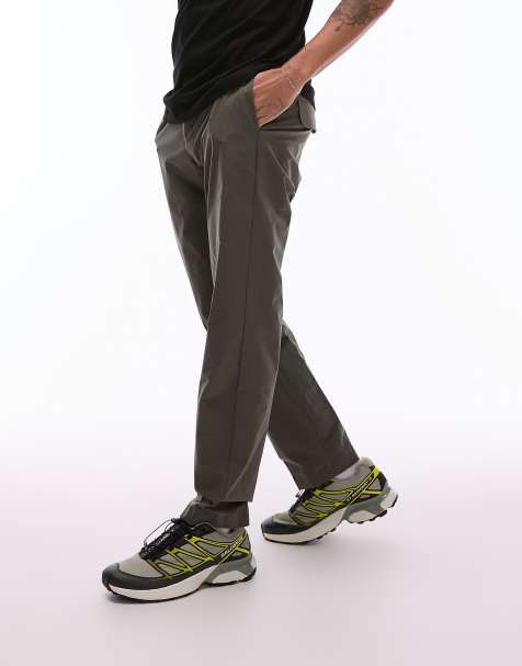 Mango performance breathable slim pants in light green - view 1