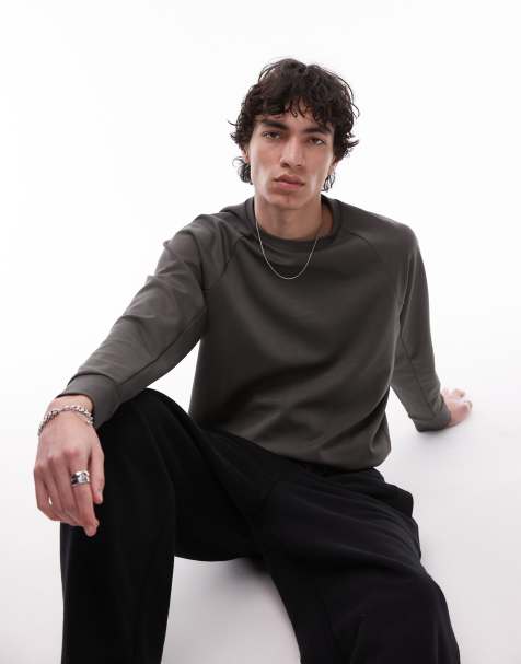 Mango performance breathable sweatshirt in dark green - view 1