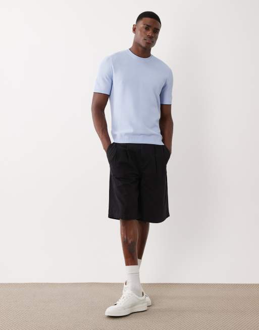 Mango - Performance - Fijngebreid T-shirt in lichtblauw, 2 van 5