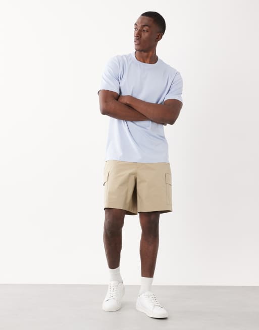Mango – Performance – Gestreiftes T-Shirt aus Funktionsmaterial in Blassblau mit Rundhalsausschnitt, 2 von 5