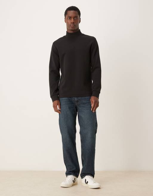Mango performance high neck long sleeve thermal t-shirt in black, 2 of 5