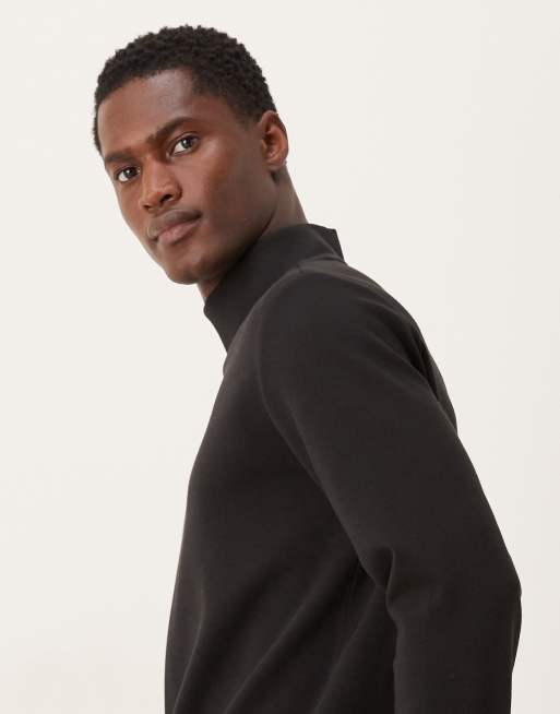Mango performance high neck long sleeve thermal t-shirt in black, 4 of 5