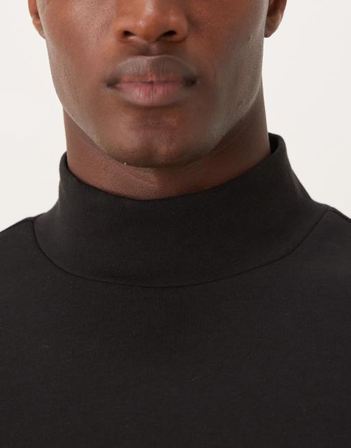 Mango performance high neck long sleeve thermal t-shirt in black, 5 of 5