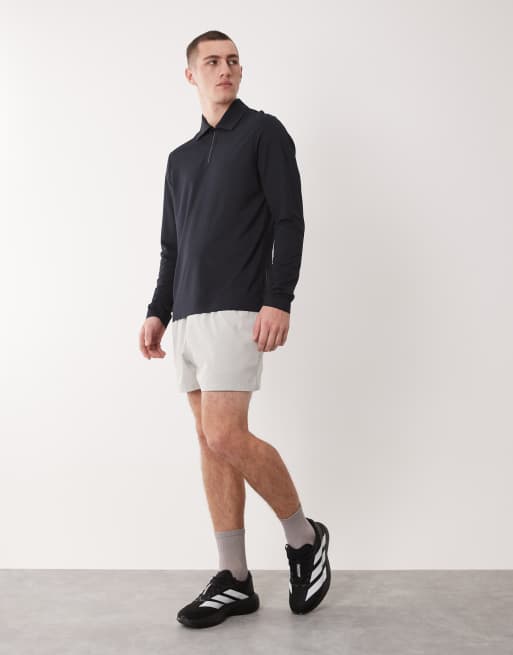 Mango - Performance - Lichtgewicht thermoregulerende polo met korte rits in marineblauw, 2 van 5