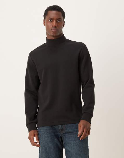 Mango – Performance – Thermo-T-Shirt in Schwarz mit hohem Kragen und langen Ärmeln - view 1