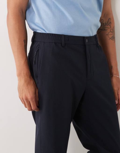 Mango performance trousers in navy, 4 of 5