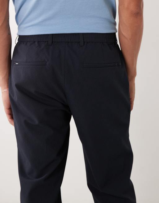 Mango performance trousers in navy, 5 of 5